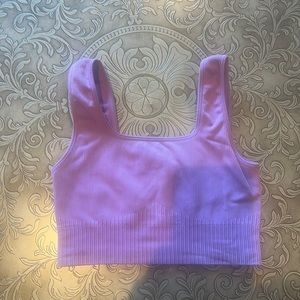 Joylab Purple Ribbed Square Neck Sports Bra Size XS